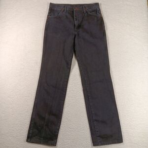 Vintage Wrangler Jeans Mens 31x34 (31x32) Black Denim Slim Fit Cowboy Cut Rodeo